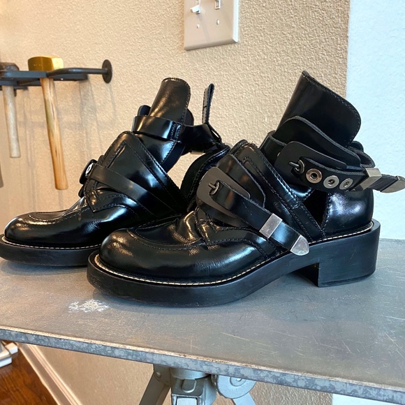 Balenciaga Ceinture Cut Out Creeper Ankle boots - Picture 4 of 16